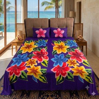 Rayon Bedsheet Hand Painted Made in Bali